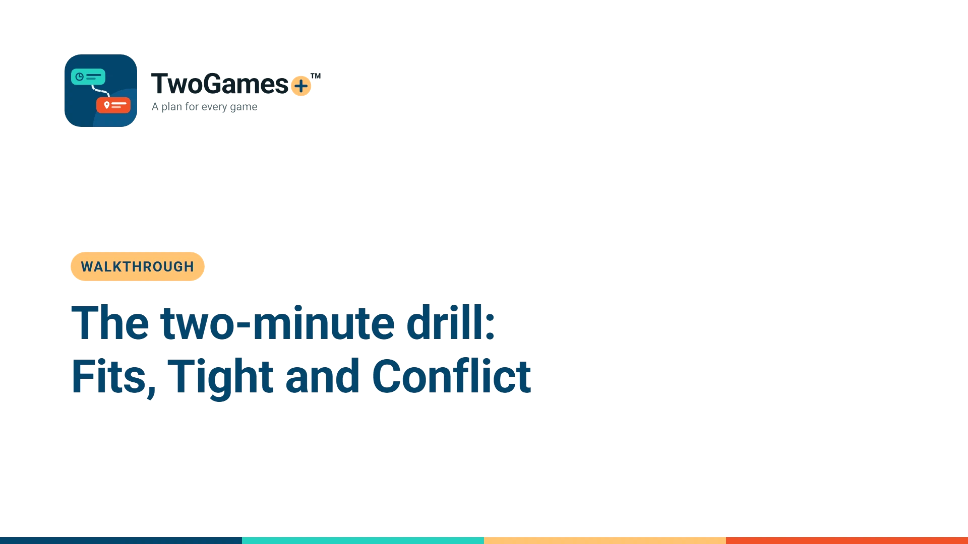 A still from the video The two-minute drill: Fits, Tight and Conflict